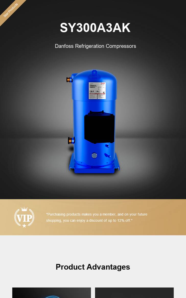 Danfoss Compressor SY300A3AK, technical parameters pdf, structure diagram